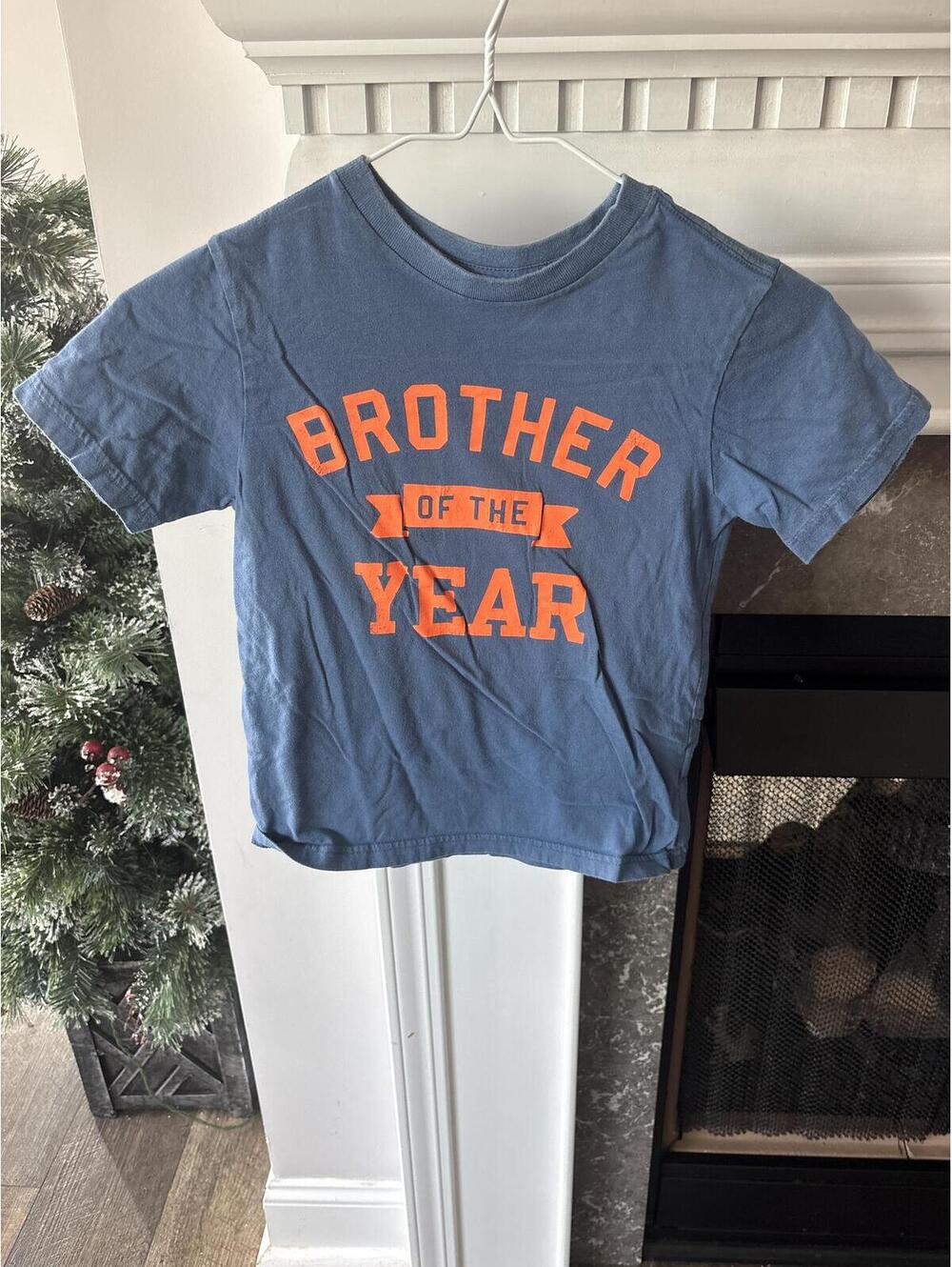 The Children's Place Brother of the Year Graphic T-Shirt Blue Boys Kids S 5/6